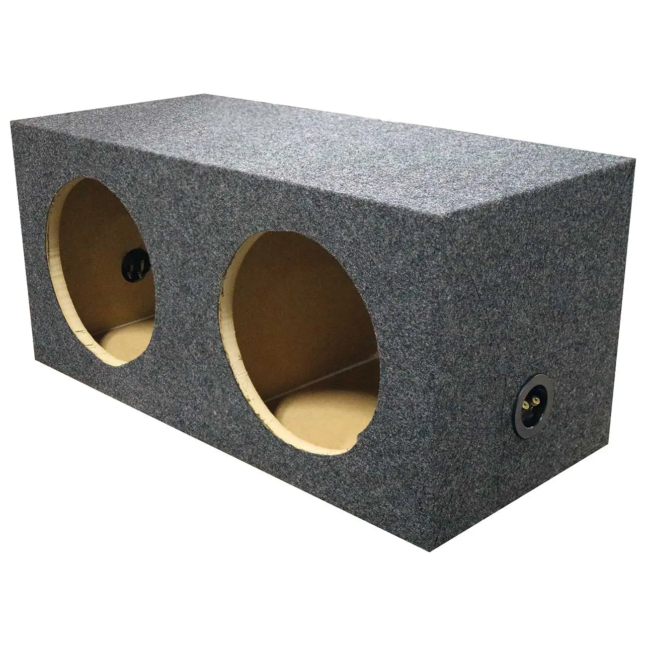 Empty Woofer Box (2)12" Qpower Square Style; *mspq12e* Qpower