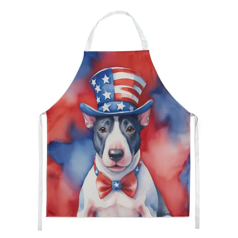 English Bull Terrier Patriotic American Apron Caroline's Treasures