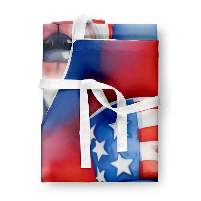 English Bull Terrier Patriotic American Apron Caroline's Treasures