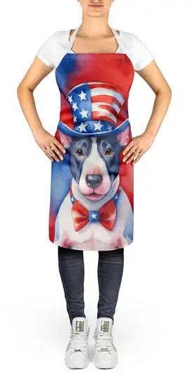 English Bull Terrier Patriotic American Apron Caroline's Treasures