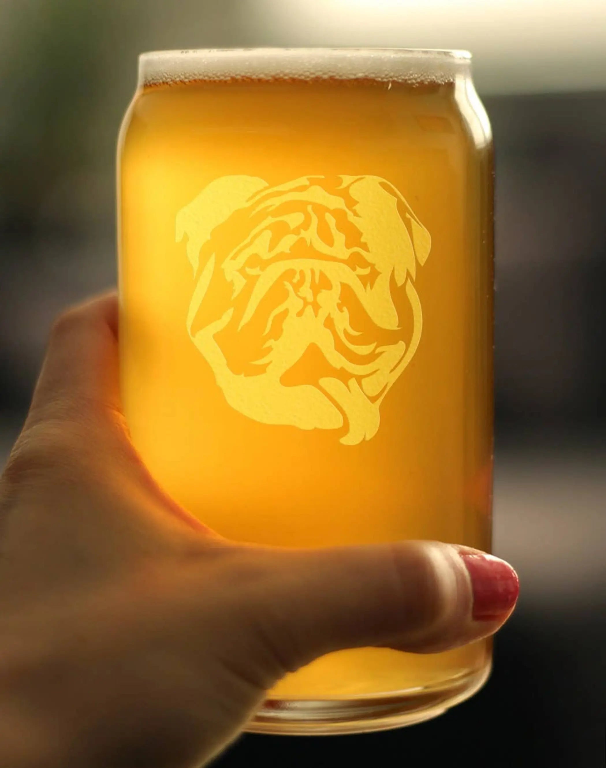English Bulldog Beer Can Pint Glass - Bulldog Dogs Gifts Bevvee