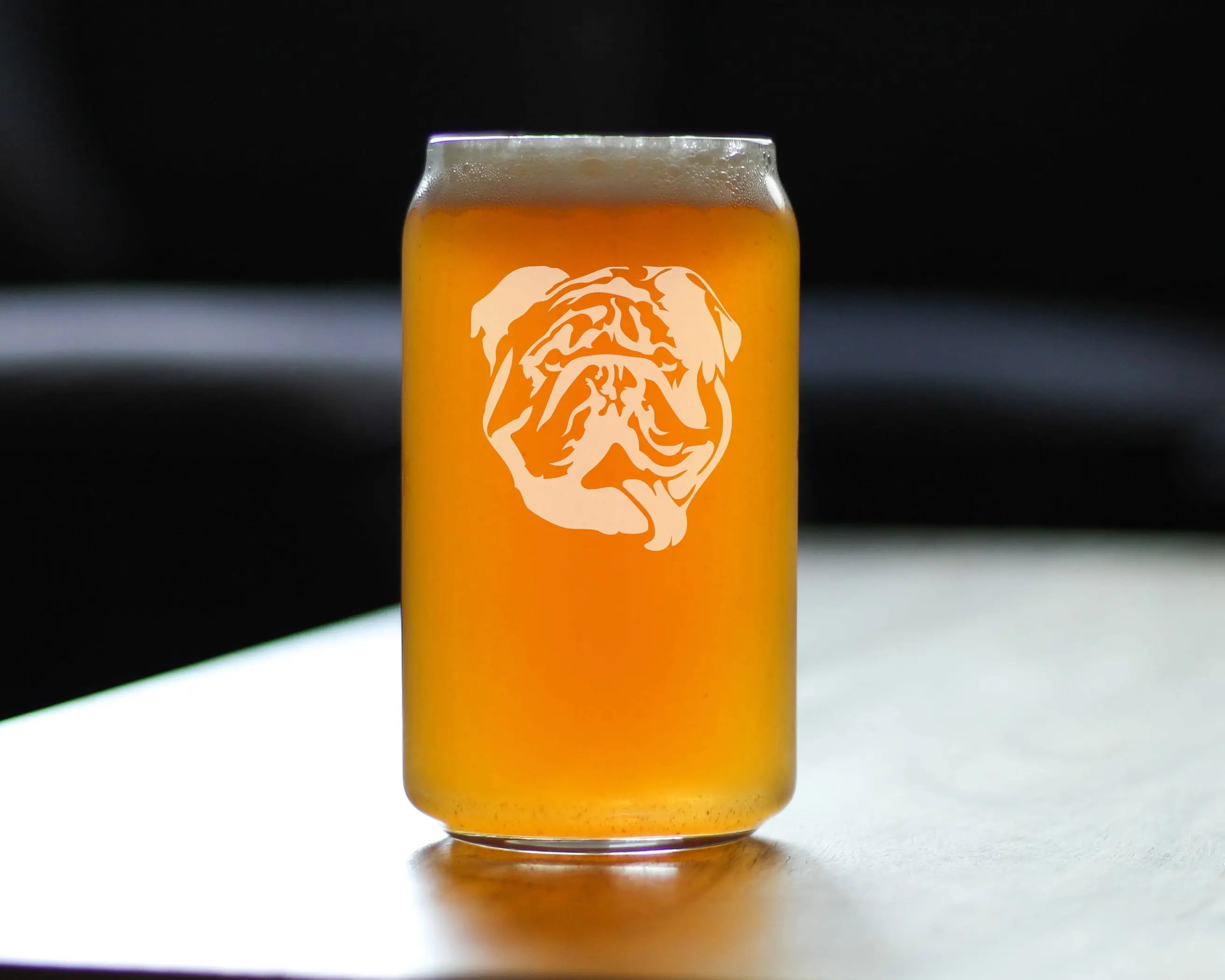 English Bulldog Beer Can Pint Glass - Bulldog Dogs Gifts Bevvee