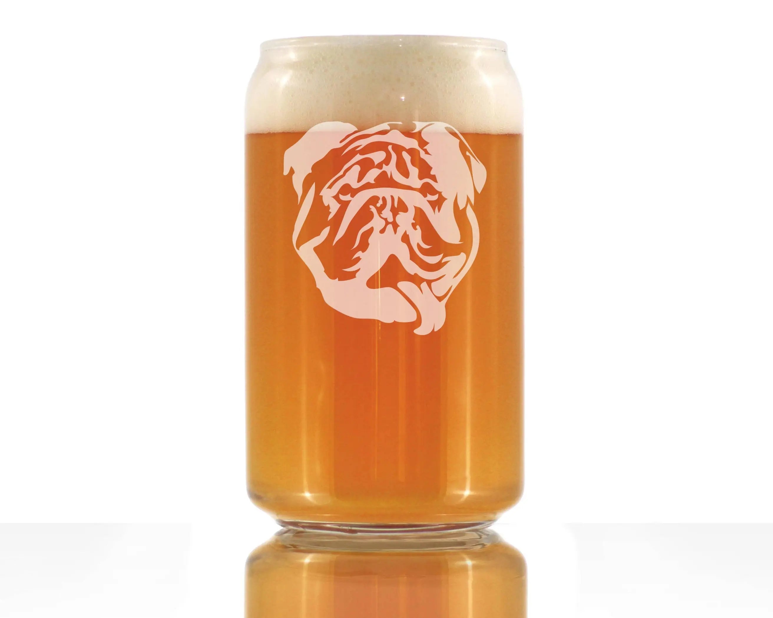 English Bulldog Beer Can Pint Glass - Bulldog Dogs Gifts Bevvee