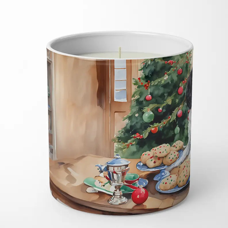 English Bulldog Christmas Cookies Decorative Soy Candle Caroline's Treasures