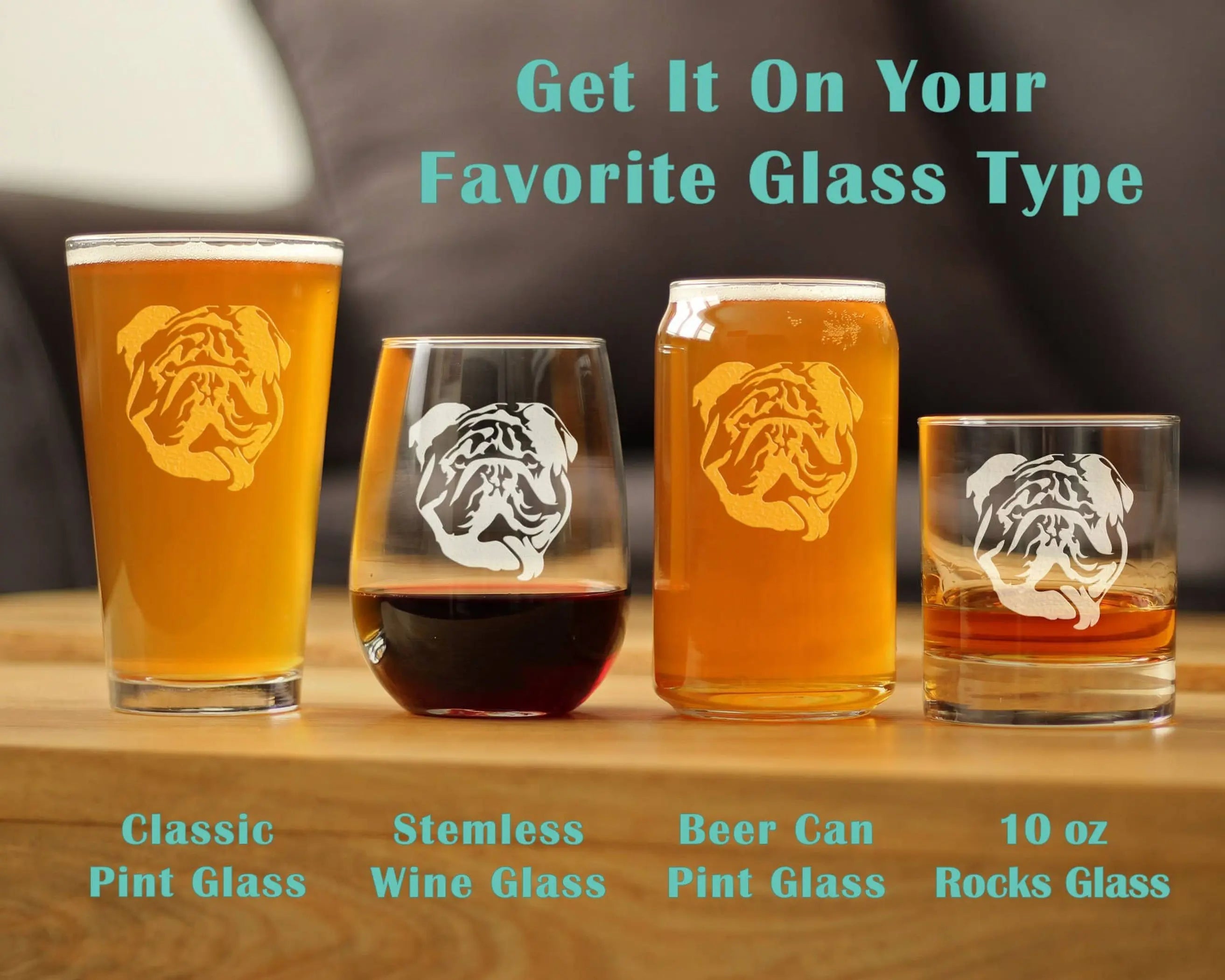 English Bulldog Whiskey Rocks Glass - Bulldog Dogs Gifts Bevvee
