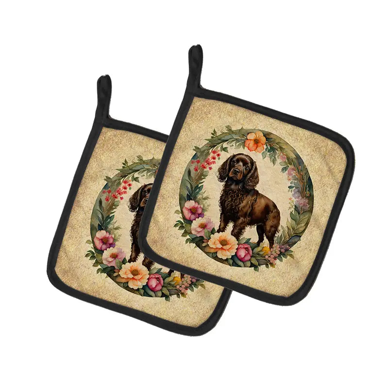 English Bulldog and Flowers Foam Coasters Caroline's Treasures