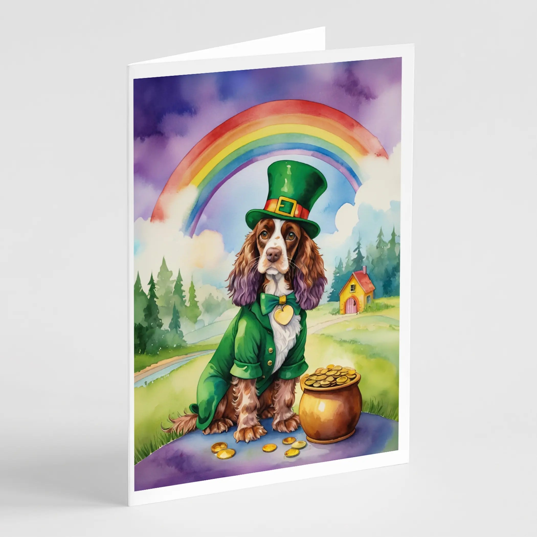 English Cocker Spaniel St Patrick's Day Greeting Cards Pack of 8 Caroline's Treasures