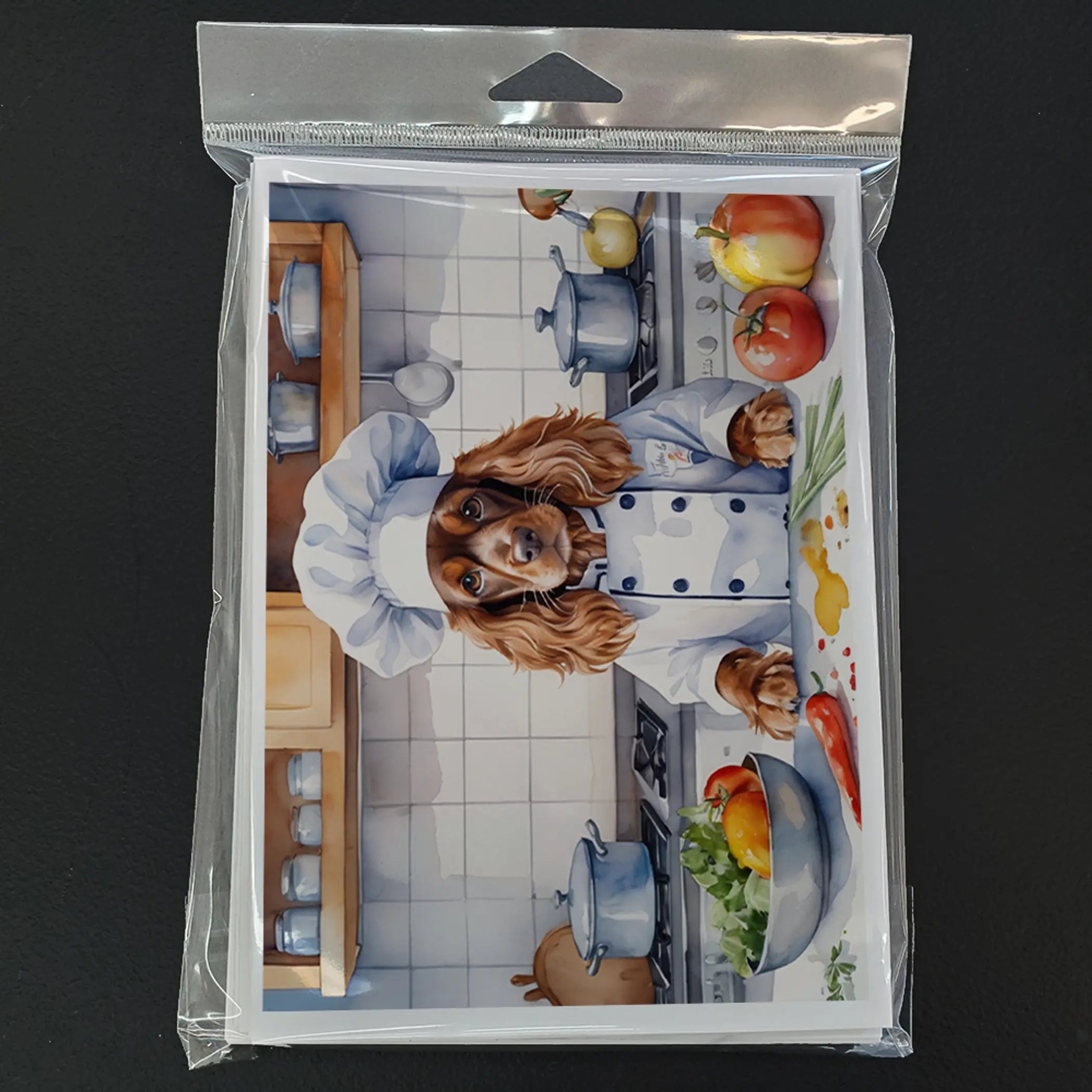 English Cocker Spaniel The Chef Greeting Cards Pack of 8 Caroline's Treasures