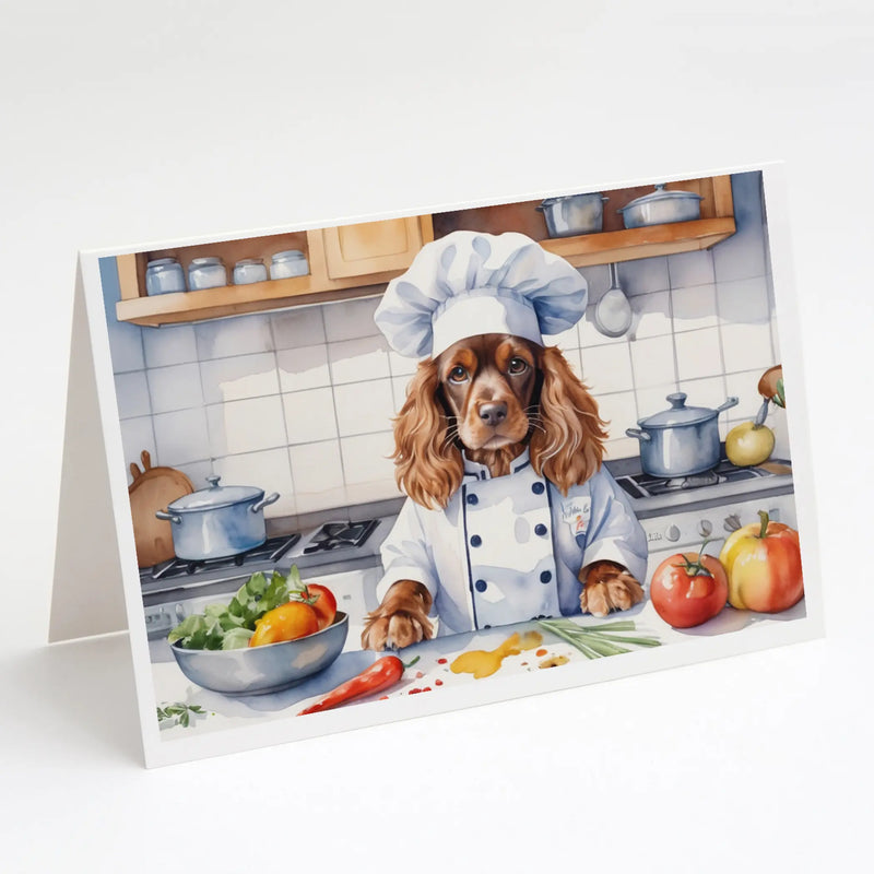 English Cocker Spaniel The Chef Greeting Cards Pack of 8 Caroline's Treasures