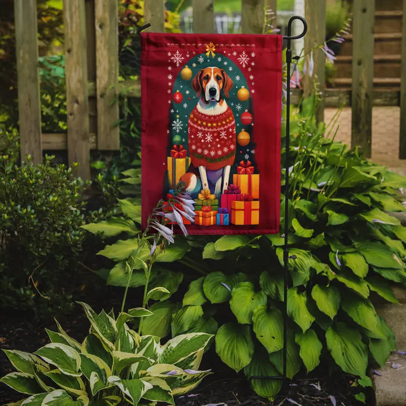 English Foxhound Holiday Christmas Garden Flag Caroline's Treasures