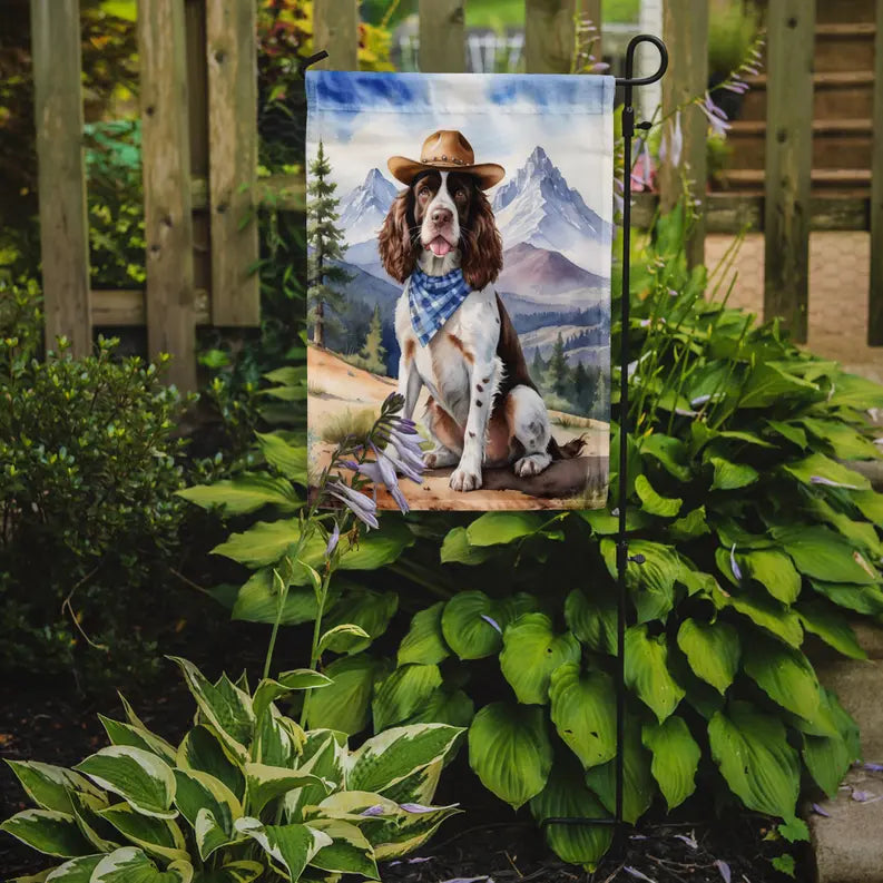 English Springer Spaniel Cowboy Welcome Garden Flag Caroline's Treasures