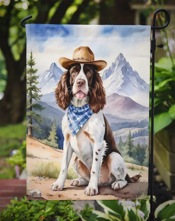 English Springer Spaniel Cowboy Welcome Garden Flag Caroline's Treasures