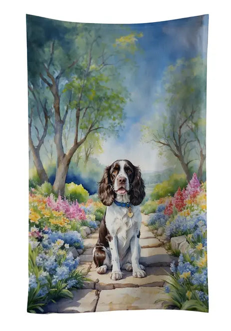 English Springer Spaniel Spring Path Pair of Pot Holders Caroline's Treasures