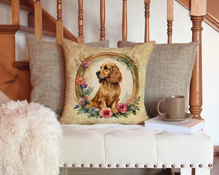 Entlebucher Mountain Dog and Flowers Pair of Pot Holders Caroline's Treasures