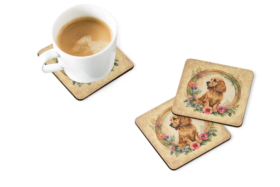 Entlebucher Mountain Dog and Flowers Pair of Pot Holders Caroline's Treasures