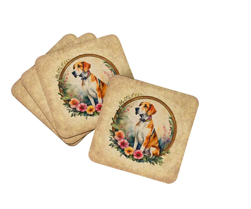 Entlebucher Mountain Dog and Flowers Pair of Pot Holders Caroline's Treasures
