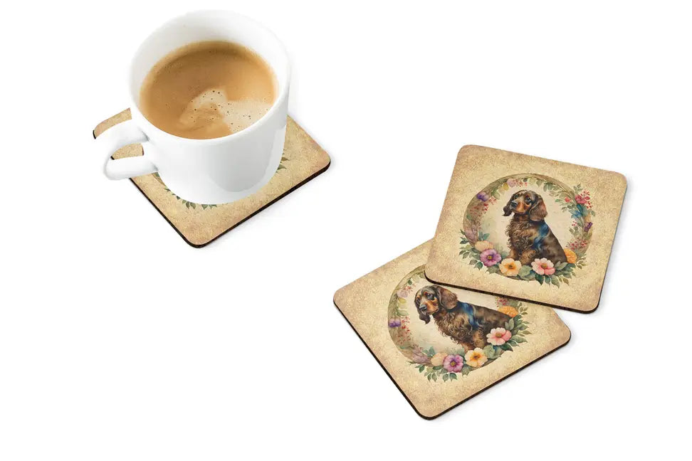 Entlebucher Mountain Dog and Flowers Pair of Pot Holders Caroline's Treasures