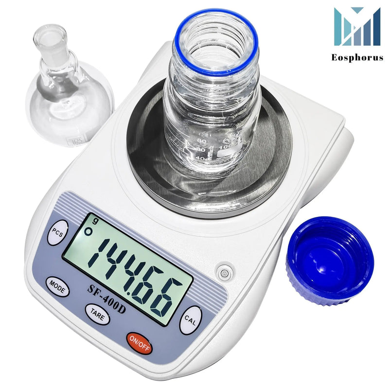 Eosphorus Science Digital Scale Lab Balance Gram Scale 0.01g Accuracy Electronic Scale Laboratory Digital Scale Chemistry Jewelry – Carats, Ounces and Grams Scale (SF 400D R W) Eosphorus