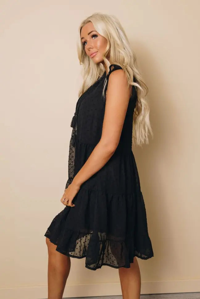 Esme Tiered Babydoll Mini Dress Stay Warm in Style