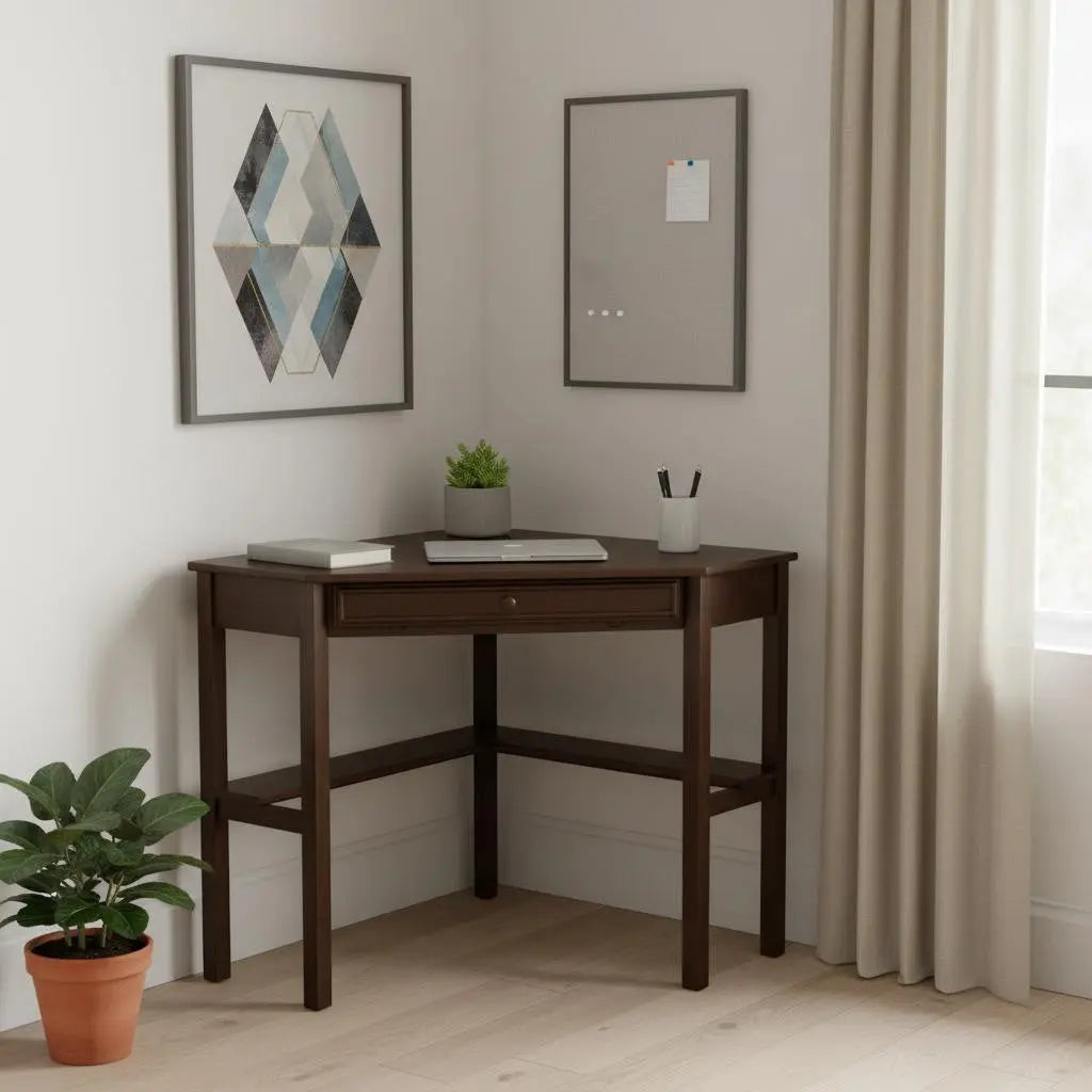 Espresso Corner Computer Desk Homeroots Office