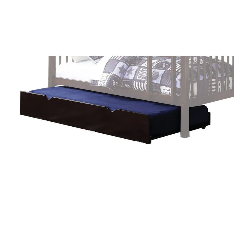 Espresso Solid Wood Twin Bed Frame With Trundle Homeroots Bed & Bath