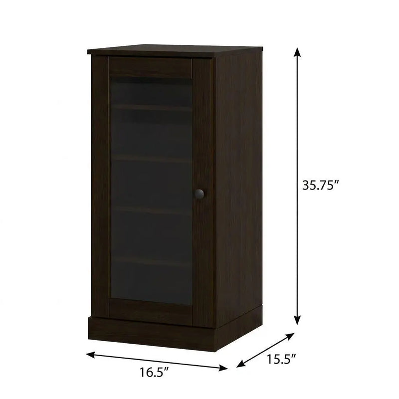 Espresso Ten Pair Solid WoodShoe Storage Cabinet Homeroots Organization