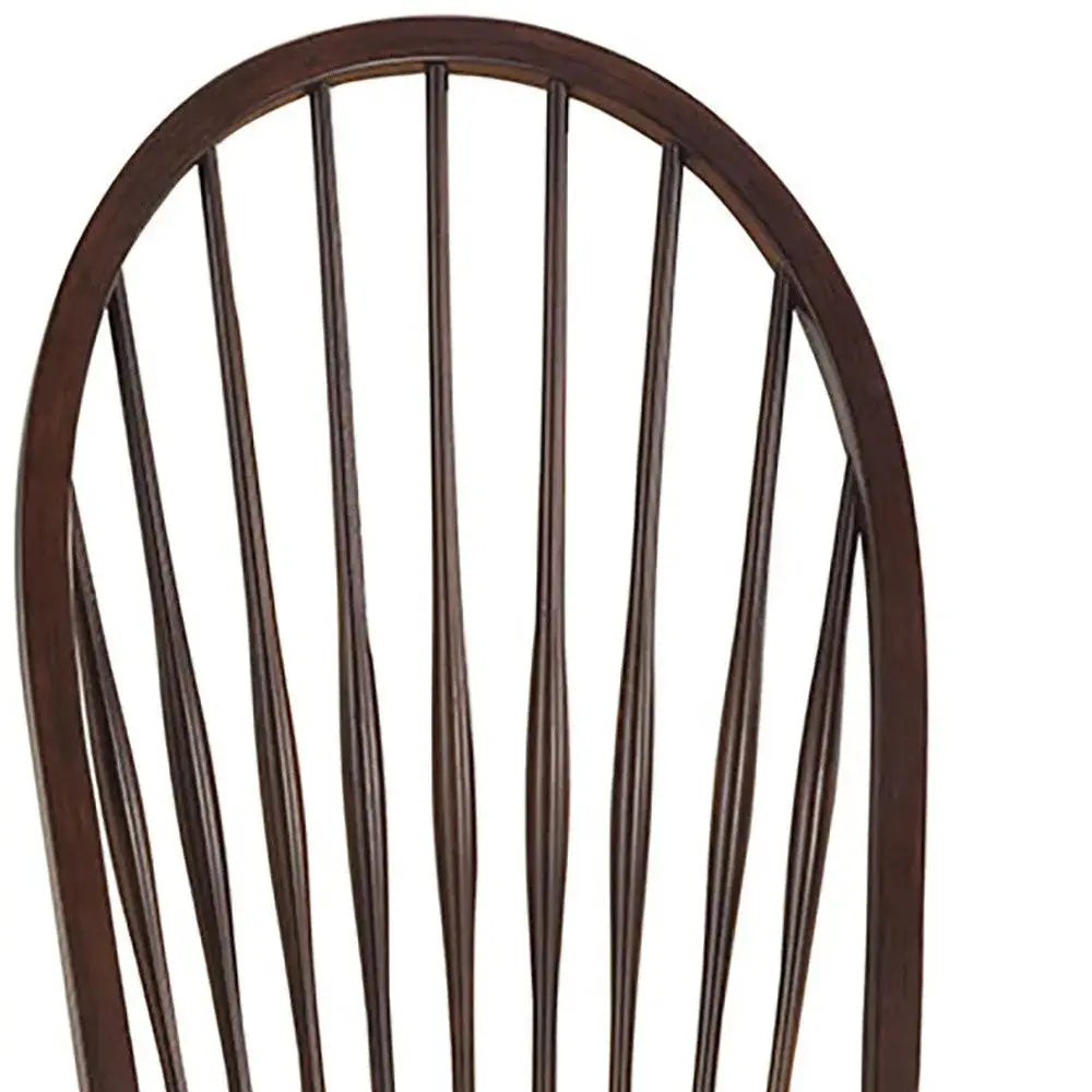 Espresso Wood Windsor Back Dining Side Chair Homeroots Kitchen & Dining