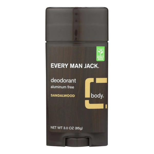 Every Man Jack Body Deodorant - Sandalwood - Aluminum Free - 3 Oz Every Man Jack