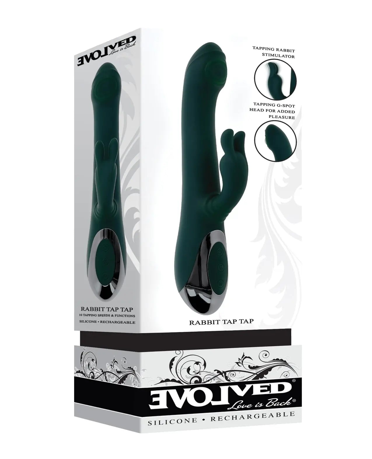 Evolved Rabbit Tap Tap Tapping Rabbit  Vibe - Green Evolved Novelties INC