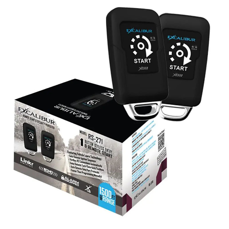 Excalibur 1500 Feet 1-button Remote Start Keyless Entry System Excalibur Alarms