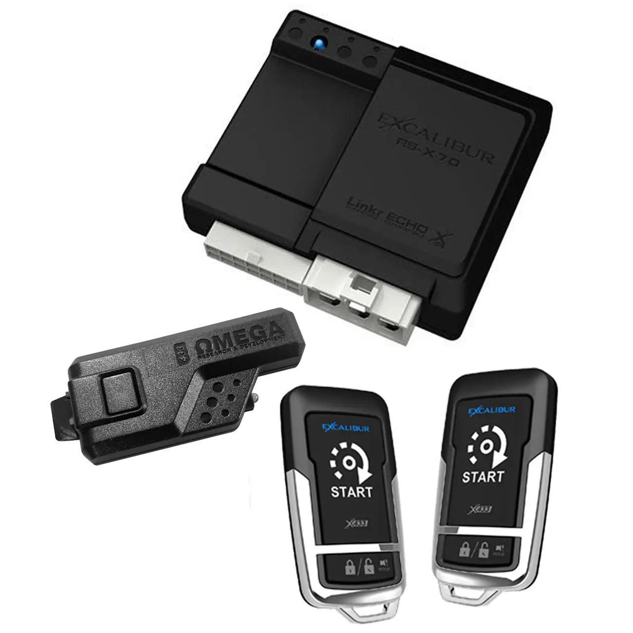 Excalibur 1500 Feet 1+1 Button Remote Start Keyless Entry System Excalibur Alarms