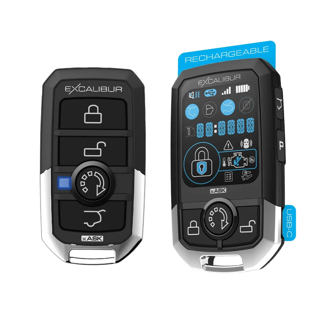 Excalibur 5-button Lcd 2-way Remote Kit - Up To 1/4 Mile Range Excalibur Alarms