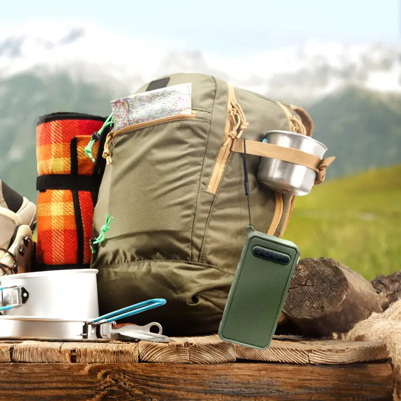 Excursion Grip Rugged Grill Rectangular Bluetooth Speaker Hunter Green Soundbound