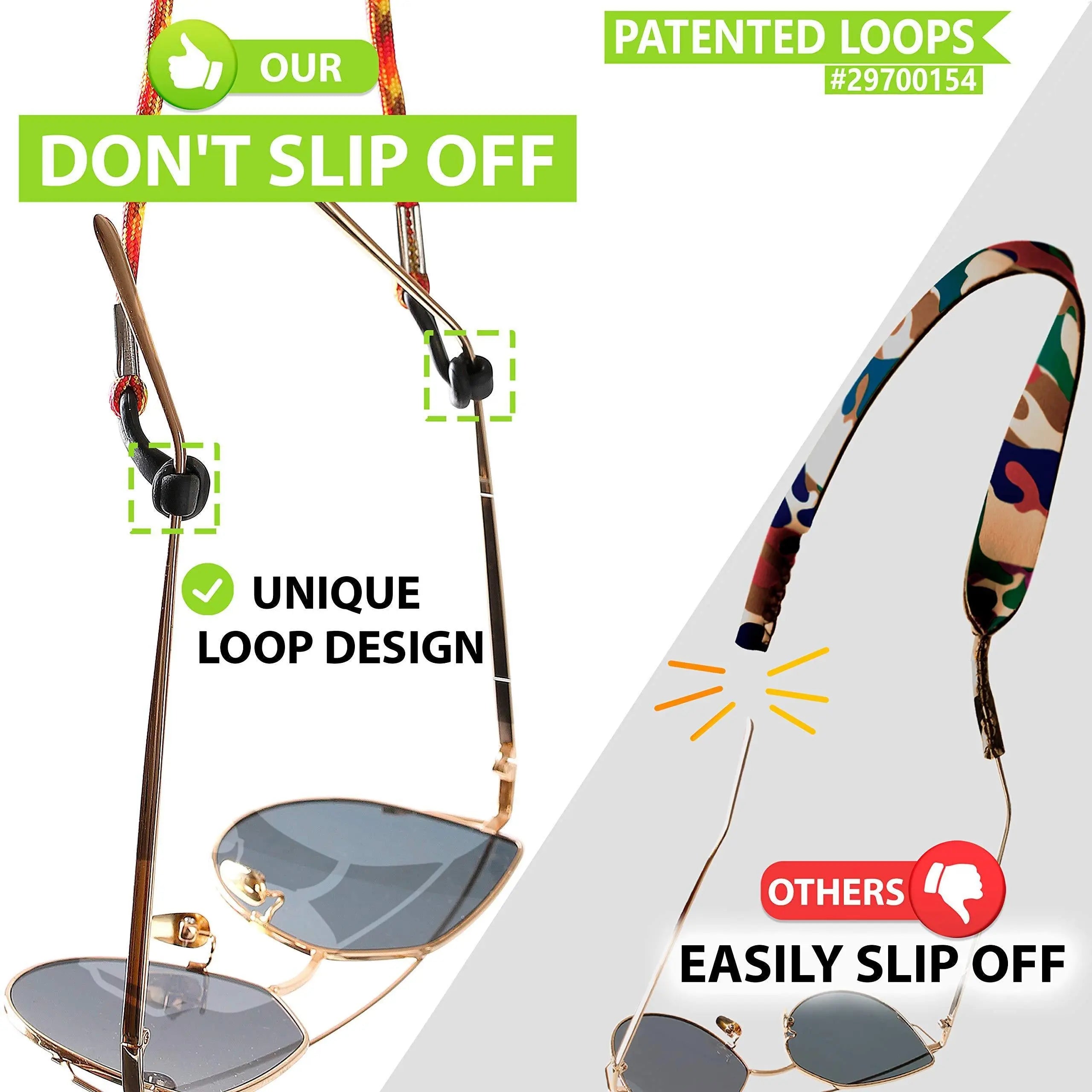 Eyeglasses String Holder Strap Cord   Eyeglass Chain for Men Women   Glasses Lanyard Holders Around Neck   Sports Eye Glass Straps Sunglass Retainer Sigonna