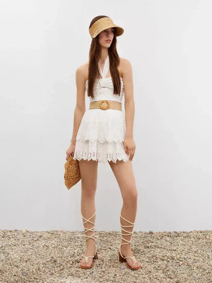 Eyelet Mini Skirt Nocturne
