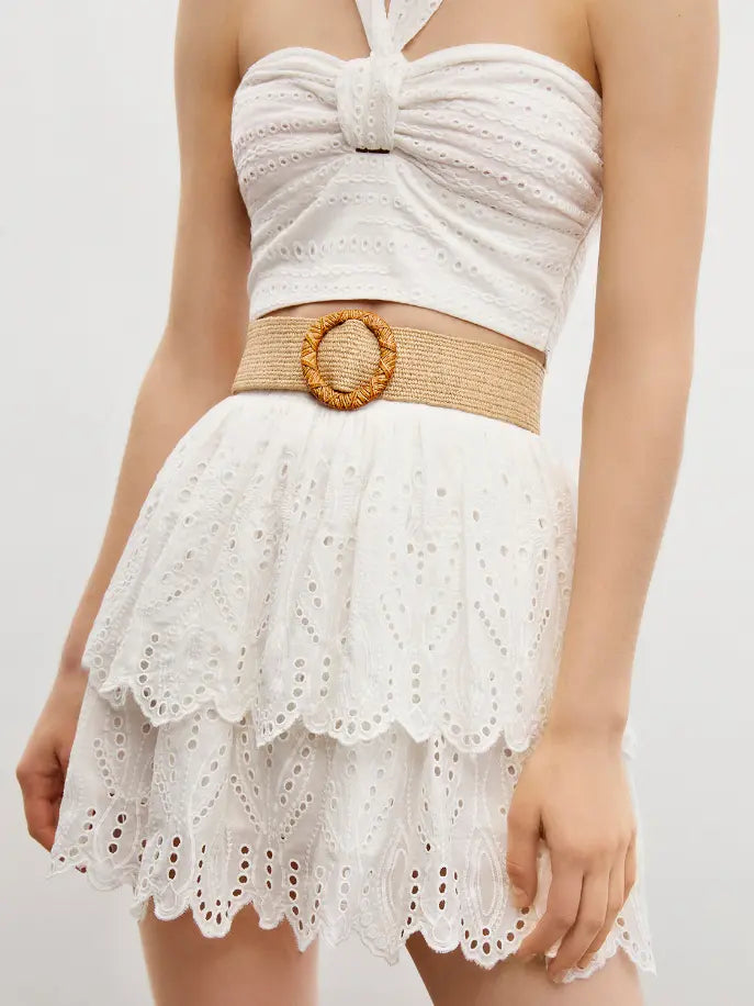 Eyelet Mini Skirt Nocturne