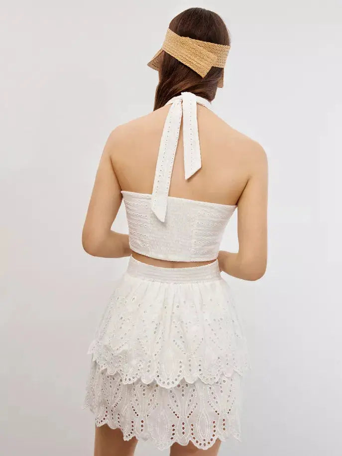 Eyelet Mini Skirt Nocturne