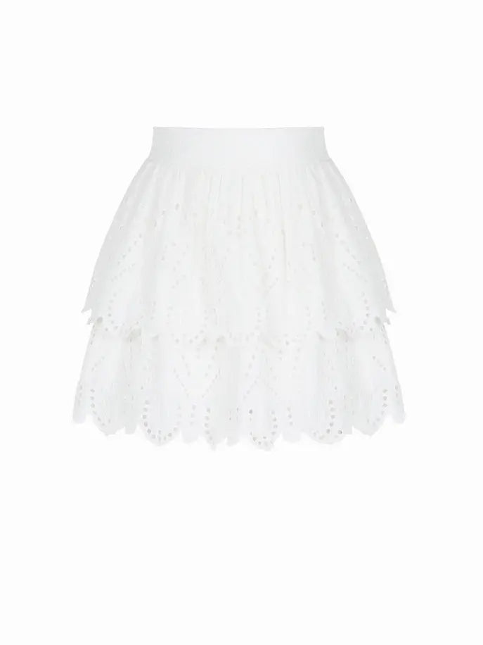 Eyelet Mini Skirt Nocturne