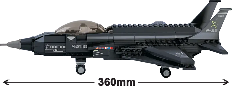 F35 "Lightning" Fighter Jet Building Brick Kit (252 Pcs) Texas Toy Distribution