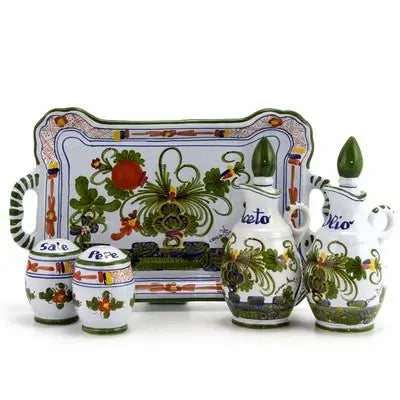 FAENZA-CARNATION Oil/Vinegar Bottle Artistica Italian Gallery