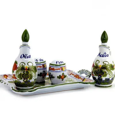 FAENZA-CARNATION Oil/Vinegar Bottle Artistica Italian Gallery