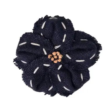 FL2003 | Linen Flower Dog | Cat | Pet Bow on Velcro Fastener|Pets Ribbons Pets Ribbons