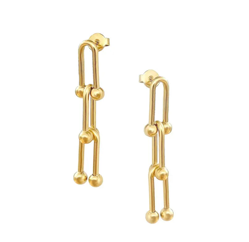 FLORENCE GOLD HARDWARE CHAIN EARRINGS Mai Desiree