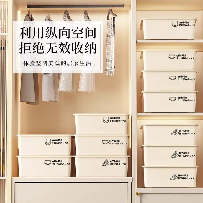 FX 3023 Plastic Storage Box Home Bra Underwear Socks Box Drawer Type Clothes Organizer Storage Underwear Box GreatEagleInc
