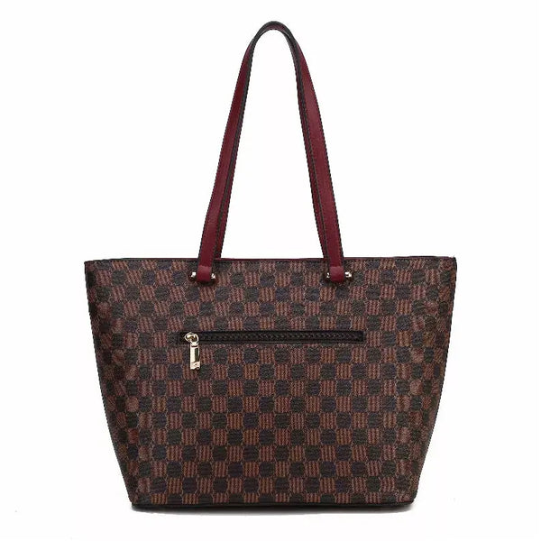 Fabiola Vegan Leather Women's Tote Bag with wallet by Mia K -2 piece set MKF Collection by Mia K.