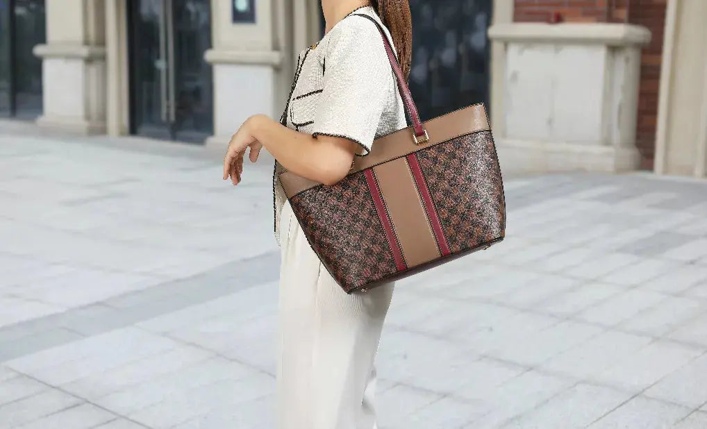 Fabiola Vegan Leather Women's Tote Bag with wallet by Mia K -2 piece set MKF Collection by Mia K.