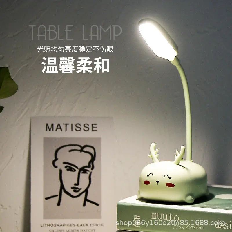 Factory direct creative cute girl heart mini small table lamp led bedroom bedroom bedside eye protection night light GreatEagleInc