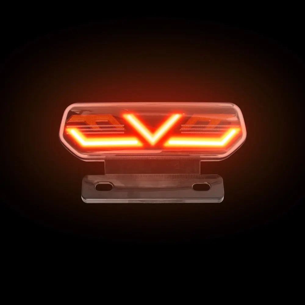 Factory wholesale electric car motorcycle tail light assembly 12V with bracket LED horse racing three-in-one driving tail light GreatEagleInc