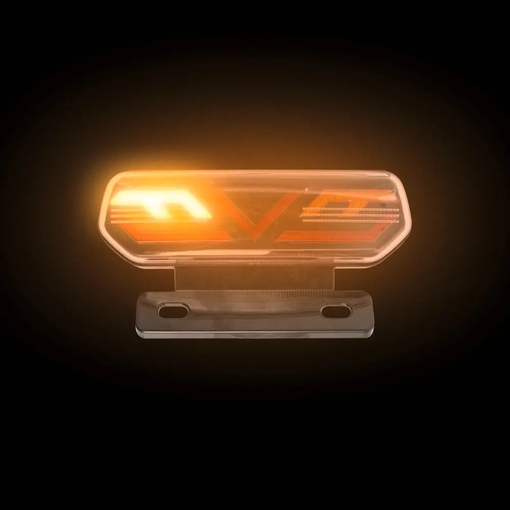 Factory wholesale electric car motorcycle tail light assembly 12V with bracket LED horse racing three-in-one driving tail light GreatEagleInc