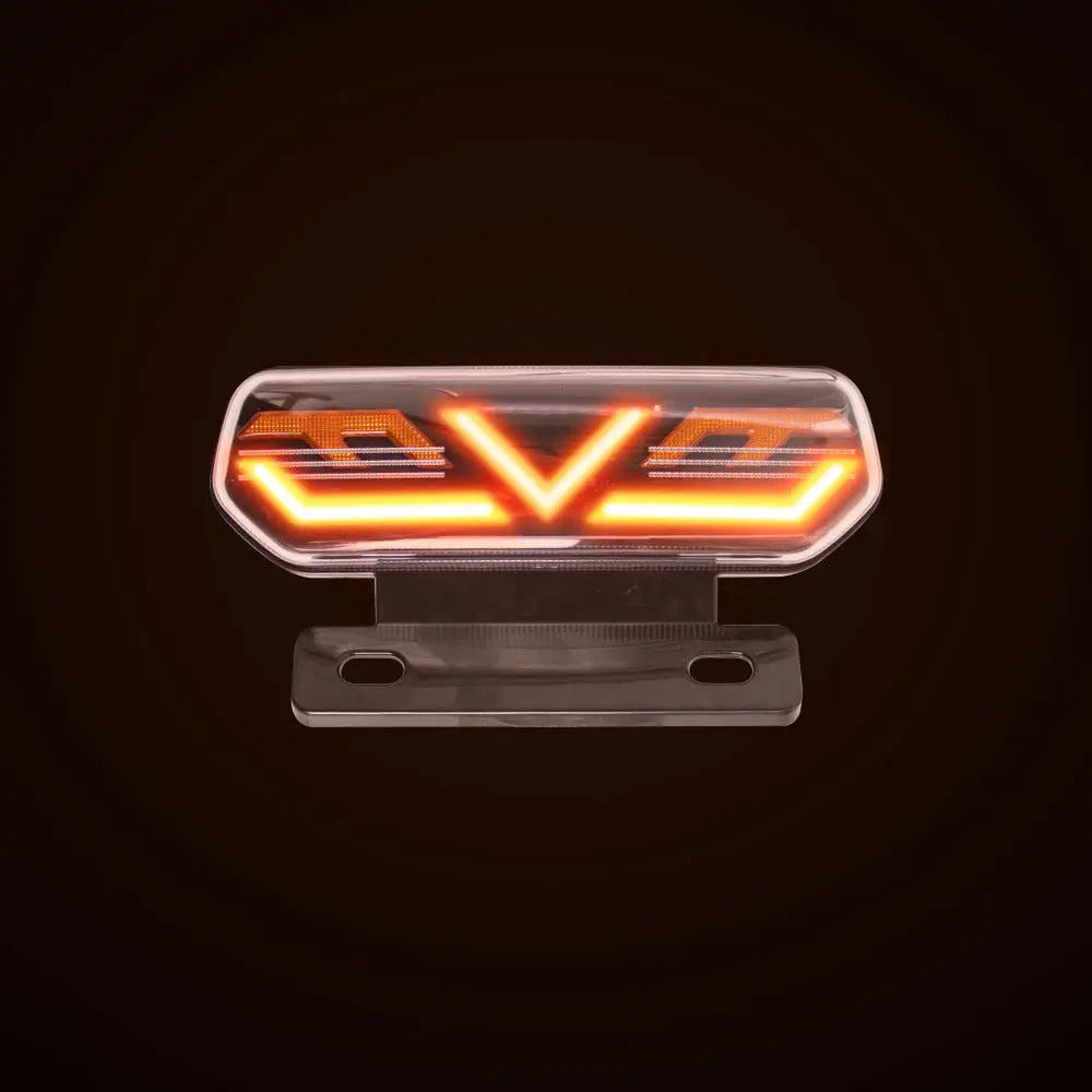 Factory wholesale electric car motorcycle tail light assembly 12V with bracket LED horse racing three-in-one driving tail light GreatEagleInc